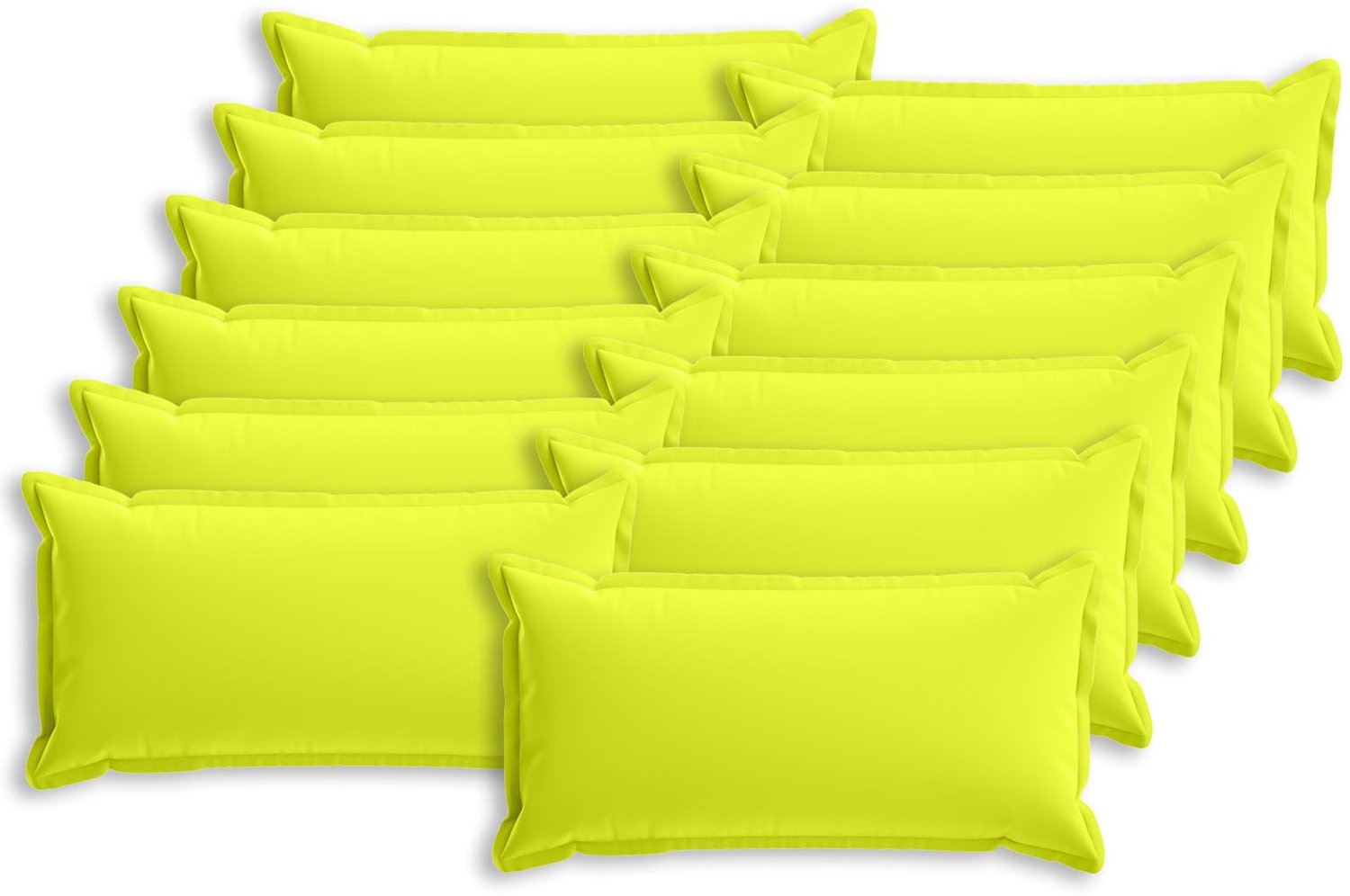 vidaXL Dekenkussen - 12 - st - HOUTEN - Heldere - Groen. - 40 - x - 80 - cm - Polyester Helder groen