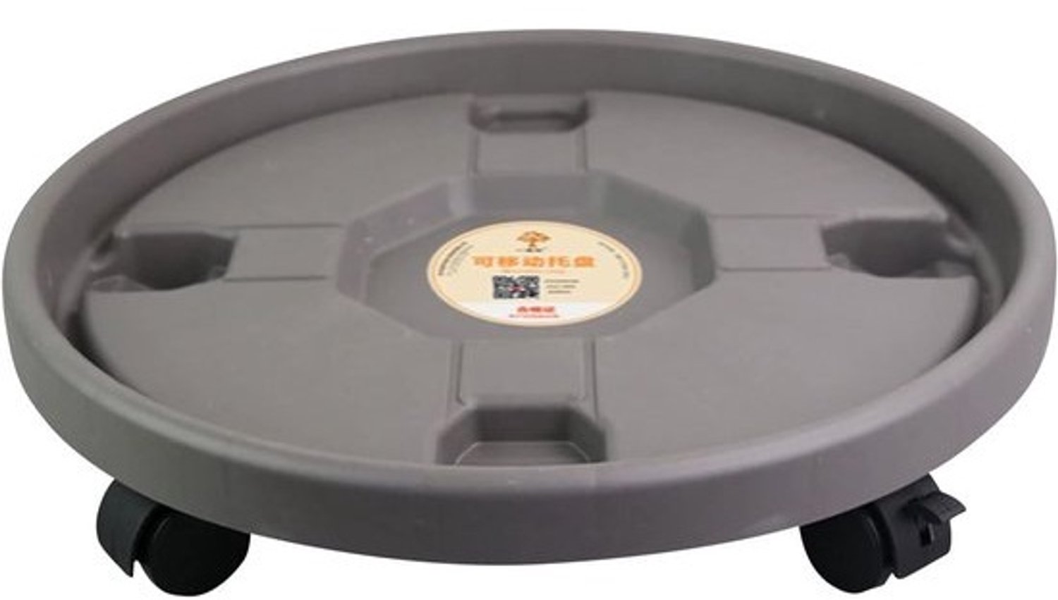 Ronde plantenroller - Mobiele bloemenroller - Planten verplaatsen - Sterke kunststof basis - Diameter 32 cm