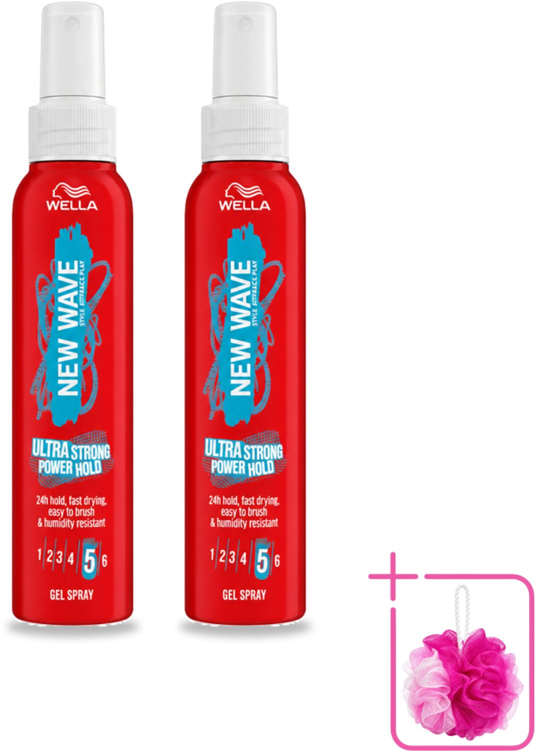 2 x Wella – New Wave Power Hold – Gelspray – 150 ml - Bulkverpakking - Kapsel stylen - Douchemop - Krachtige hold