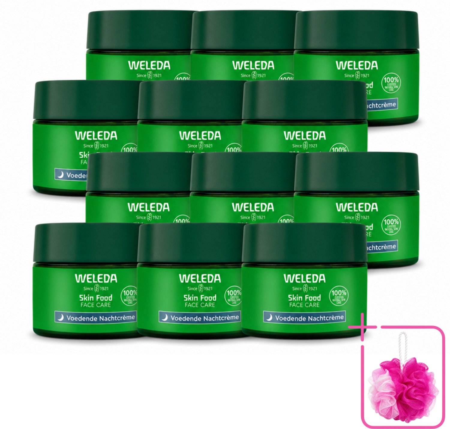 12 x WELEDA - Nachtcrème voedend - Skin Food - 40 ml - Bulkverpakking - Nachtcrème - Douchemop - Voedende crème