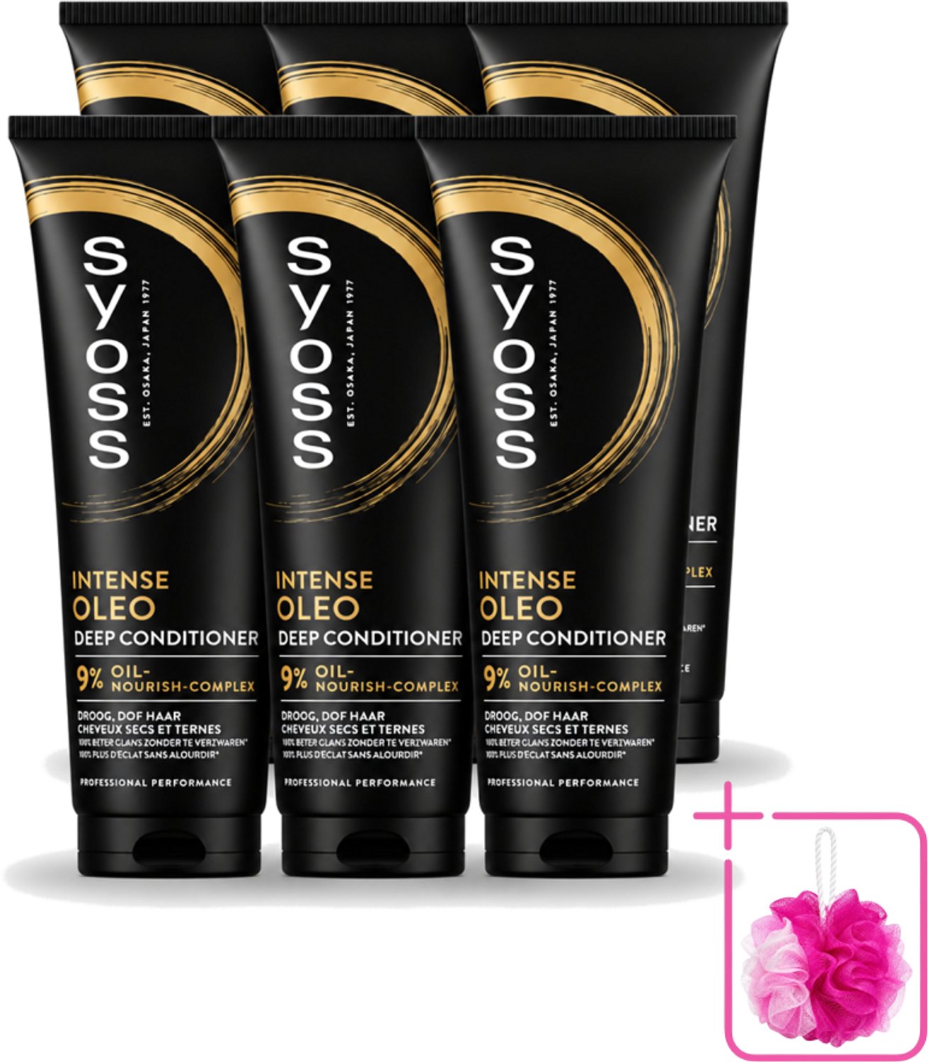 6 x Syoss - Intense Oleo - Deep Conditioner - Voedt & Verzacht - 250 ml - Bulkverpakking - Haarvoeding - Douchemop - Haarverzorging