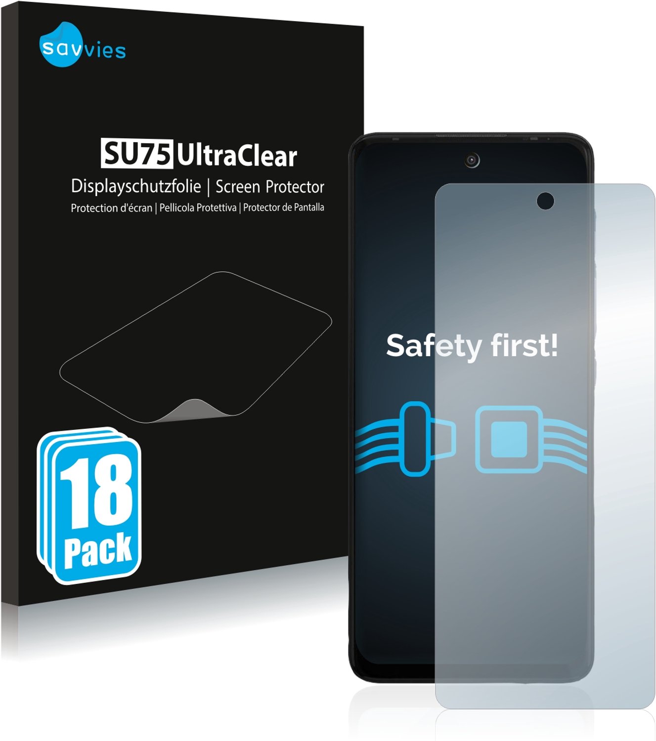 Savvies - Screenprotector voor Motorola Moto G60 - Folie Beschermfolie transparant 18 Stuks