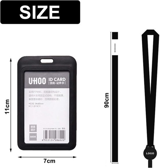 ID Kaart Houder met Lanyard en Retractable Badge Reel voor Kantoor, School en Zakelijke Reizen - Geschikt voor Mannen en Vrouwen — afbeelding 5