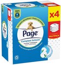 Multipack Page vochtig toiletpapier, Compleet Schoon met katoengeur, biologisch afbreekbaar en plasticvrij, 4 stuks.