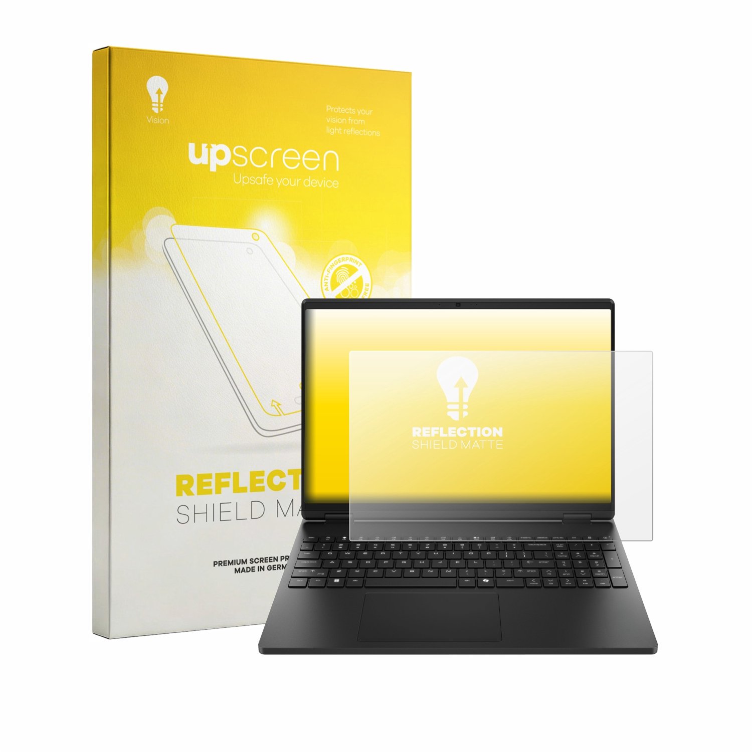 upscreen - Screenprotector voor HP HyperX OMEN 15 - Folie Beschermfolie anti glare matte