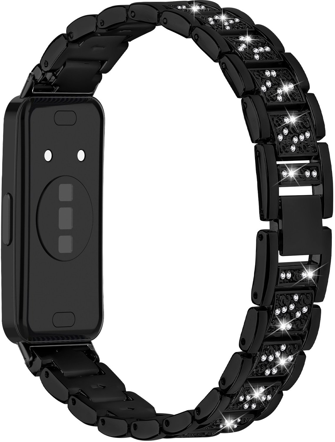 Slanke Diamanten Roestvrijstalen Horlogeband Compatibel met Huawei Band 8/9/10