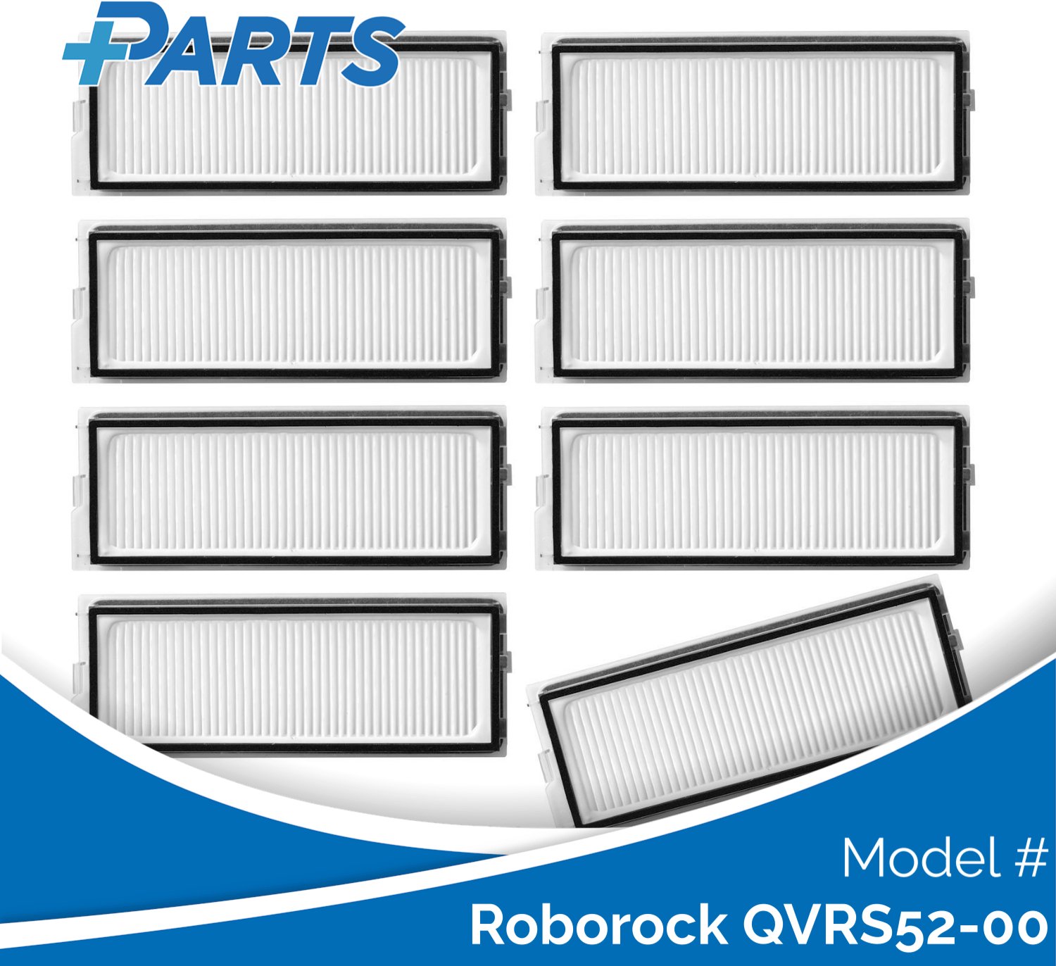 Plus.Parts Roborock QVRS52-00 Filters (8 Stuks, Plus.Parts® alternatief voor 8.02.0296) Overig