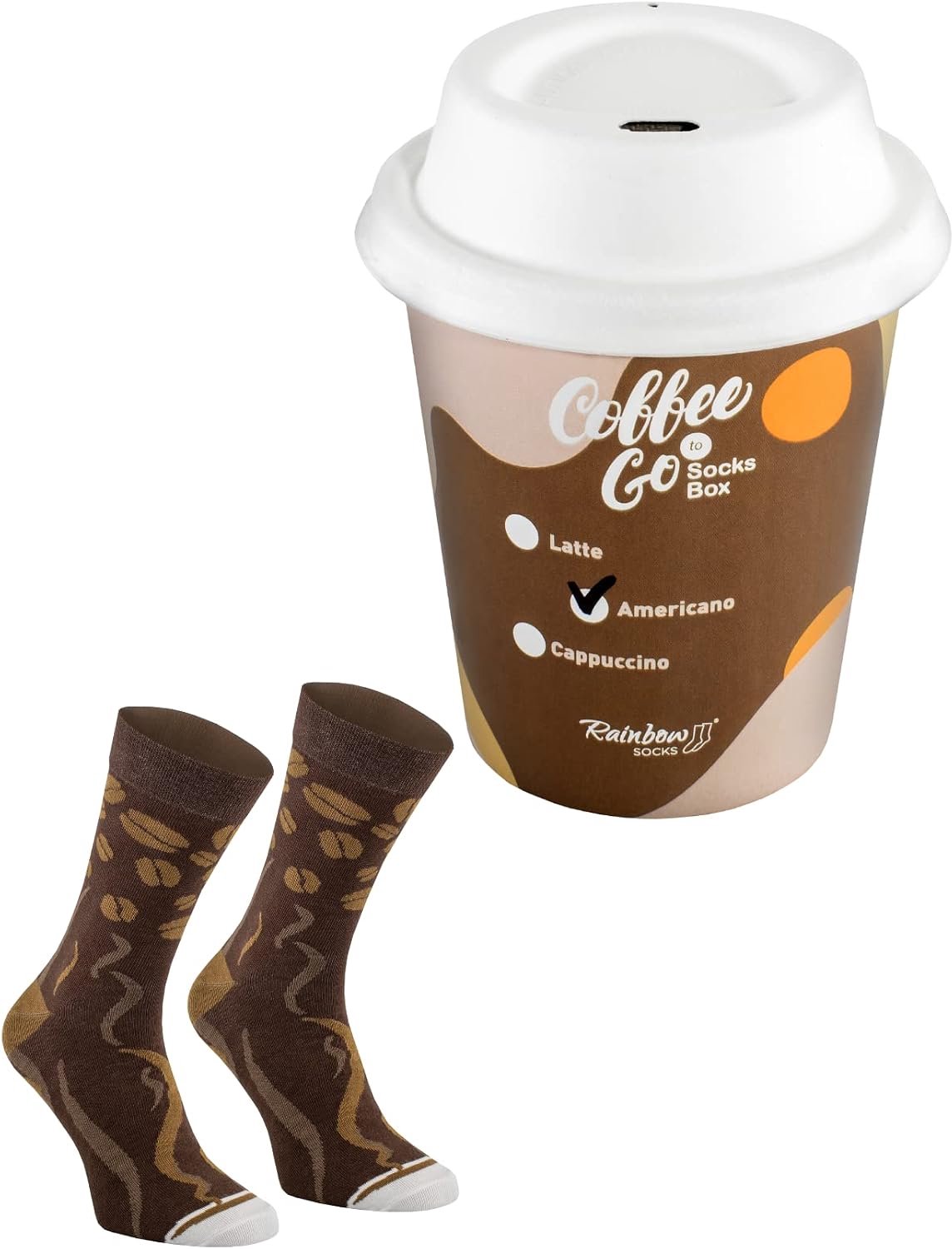 Koffie Sokken Set - Grappige Sokken in Koffiebekers - Cadeau