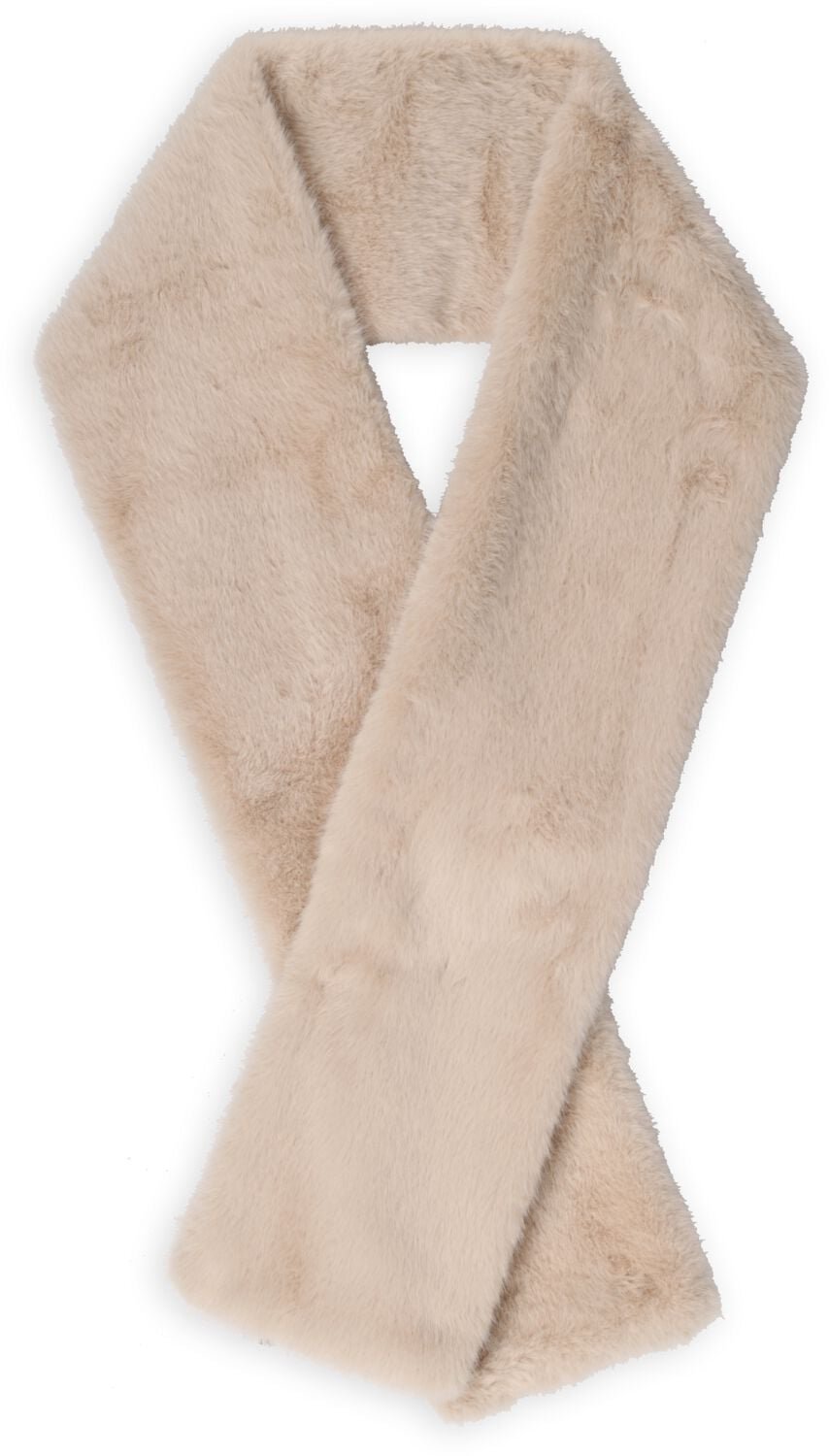 Co'Couture Penzacc Fur Scarf Sjaals Dames - Beige - Maat ONESIZE