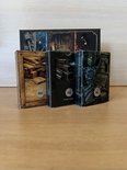 Achterkanten van de drie IVANKART Construction Series decks met nummers, voor de collector box.