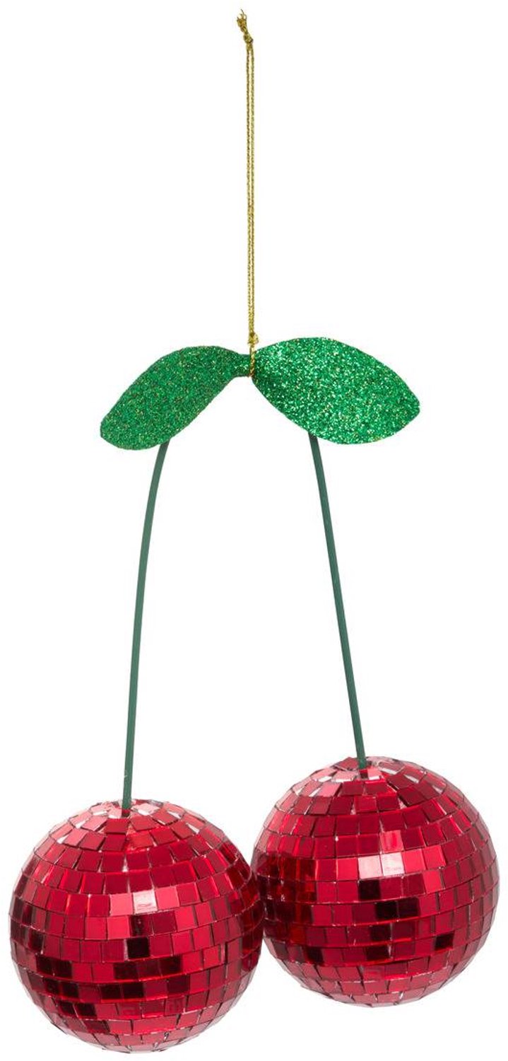 Feeric lights & Christmas Disco-kersenversiering voor in de kerstboom, rood, 12 cm Rouge