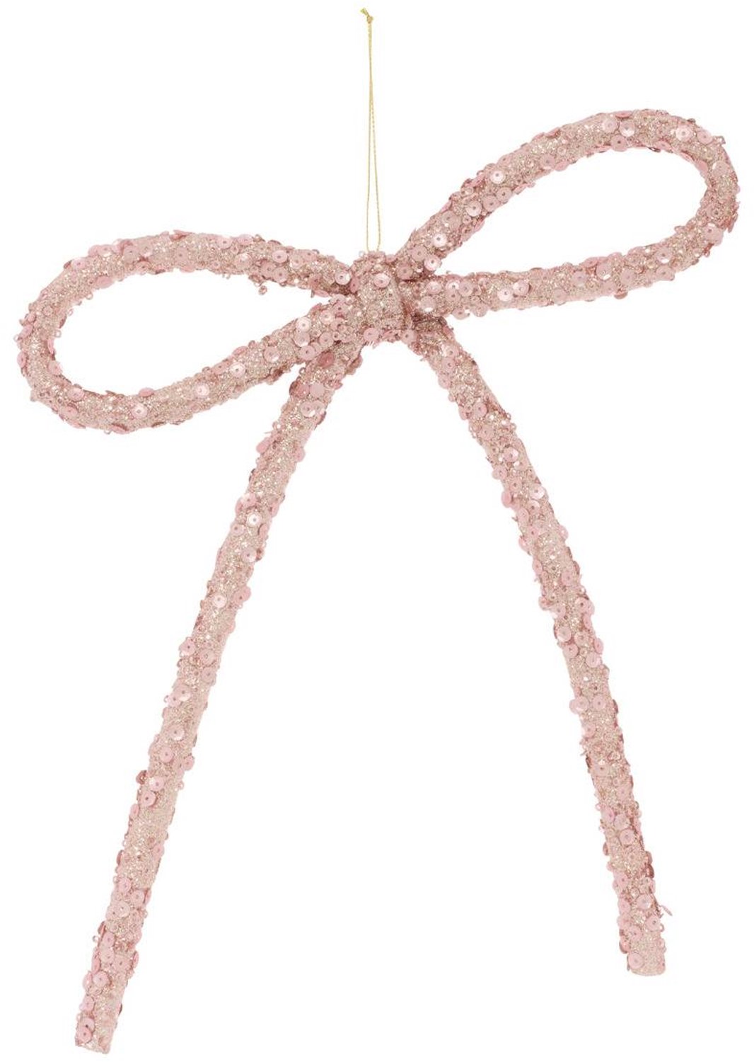 Feeric lights & Christmas Kerstboomversiering met witte en roze strik, 28 cm Rose