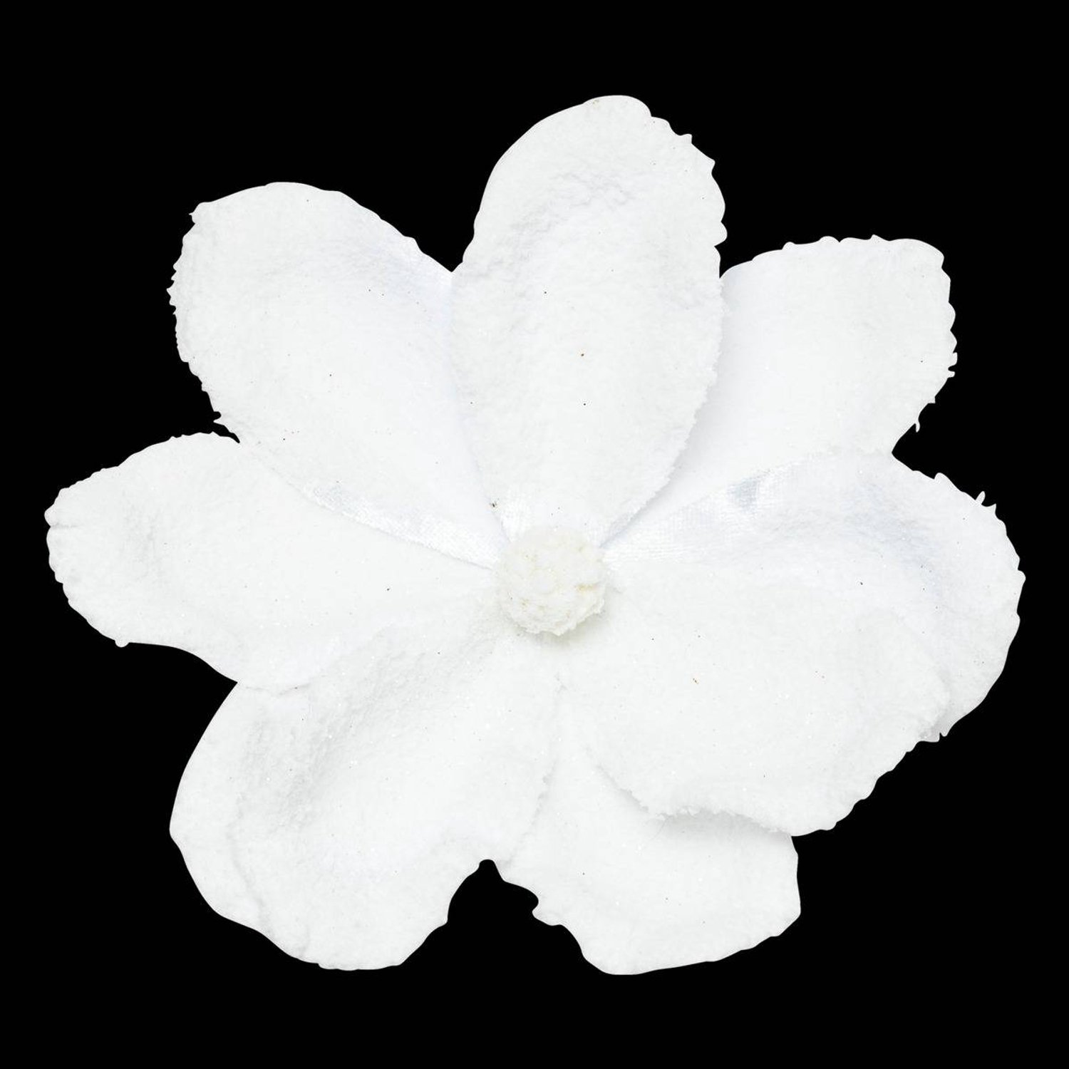 Feeric lights & Christmas Magnolia-kerstbloem met sneeuw, 21 cm Blanc