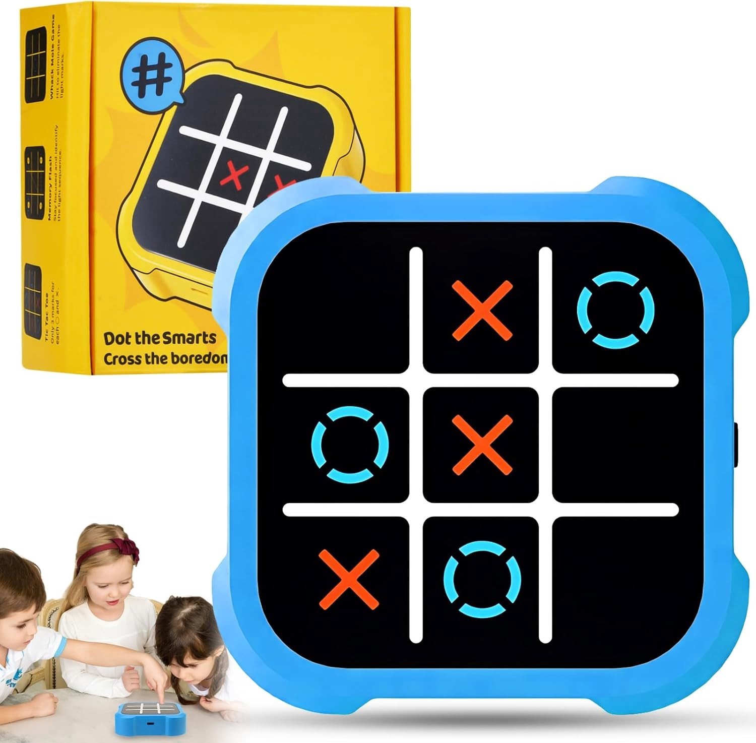 Draagbare 3-in-1 Puzzelgameconsole voor Fidget Speelgoed, Tic Tac Toe en Strategisch Spel
