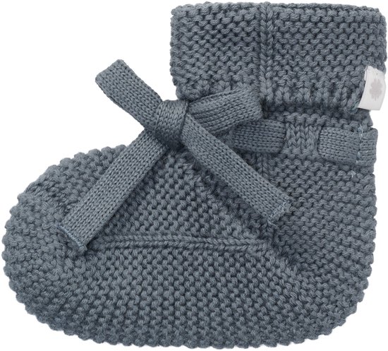 Noppies - Geschenkverpakking - Gebreide slofjes Nelson - 2paar - Stormy Weather - Taupe - Baby 0-12mnd - Biologische katoen - Giftset - Cadeaudoosje - Newborn - Kraamcadeau - Babyshower — afbeelding 4