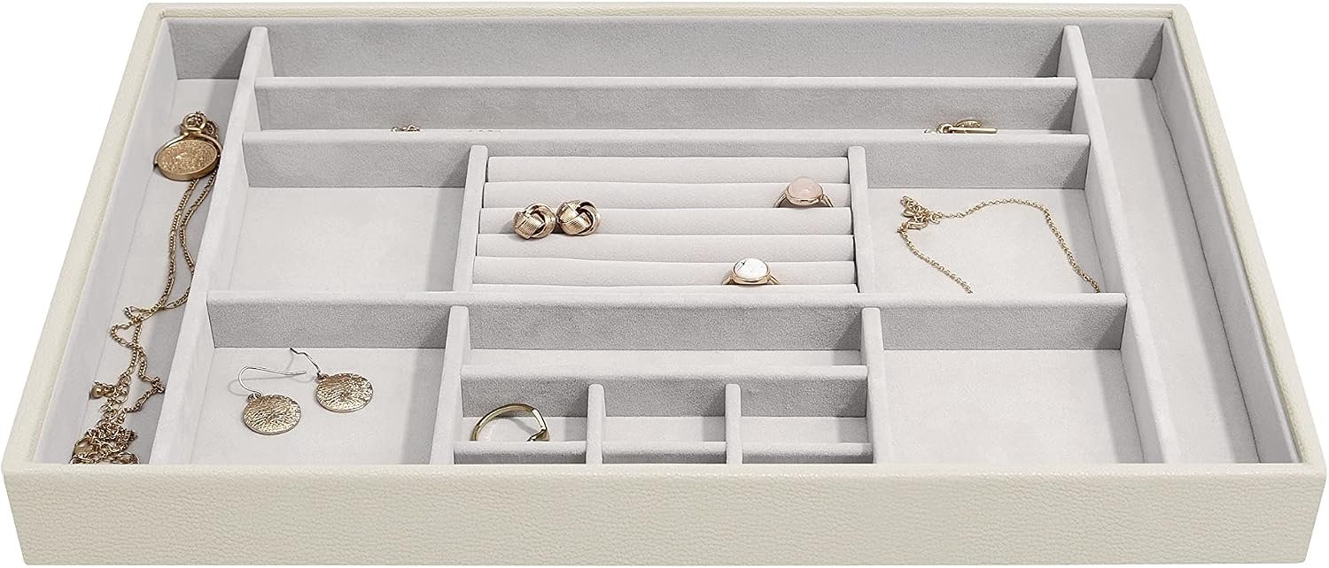 Stackers Luxe Sieradendoos - Licht Beige - Organiseer uw Juwelen