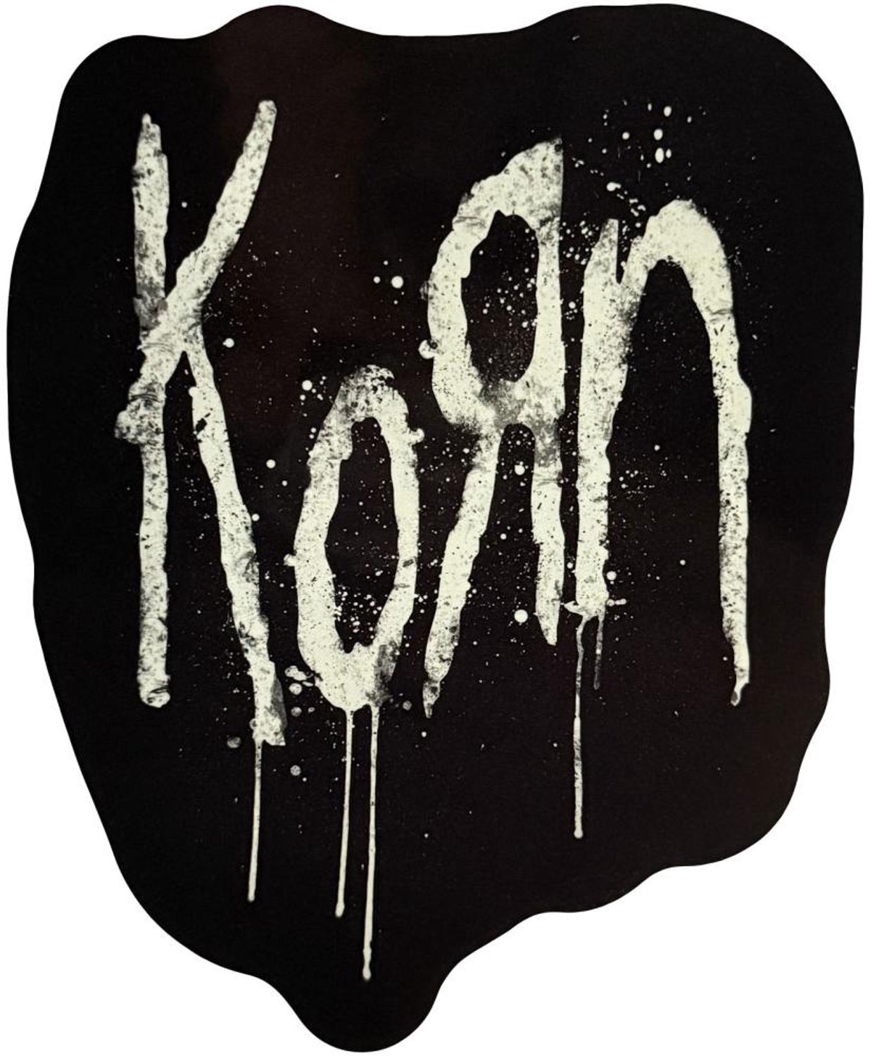 Korn - Splatter Logo Sticker - Zwart/Wit