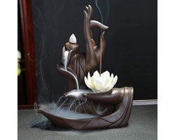 Boeddha Lotus Rookwaterval Incensestandaard, 10 Stuks