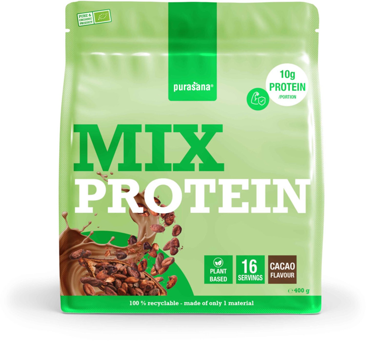 Purasana Vegan Protein Mix Cacao BIO 400 gr