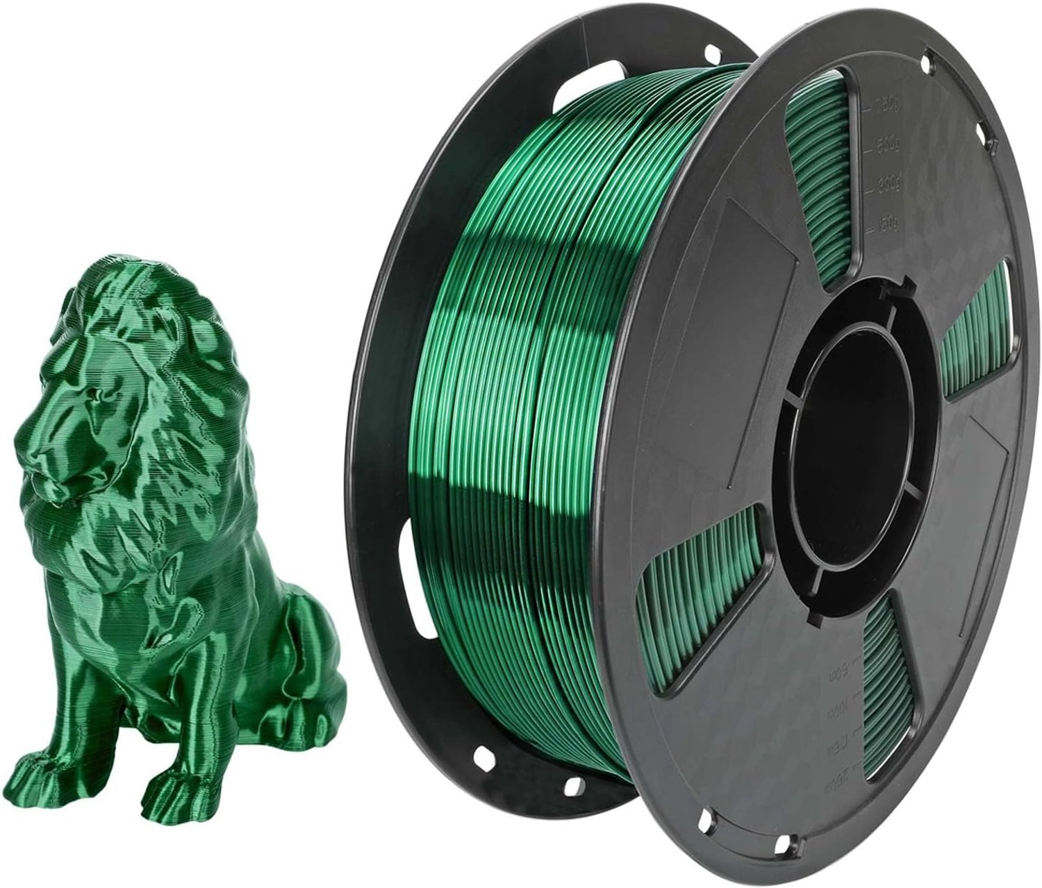 3D Printing Filament 1.8 mm - Silk Green - Shiny Metallic - Ideaal voor FDM 3D Printer - Vemera