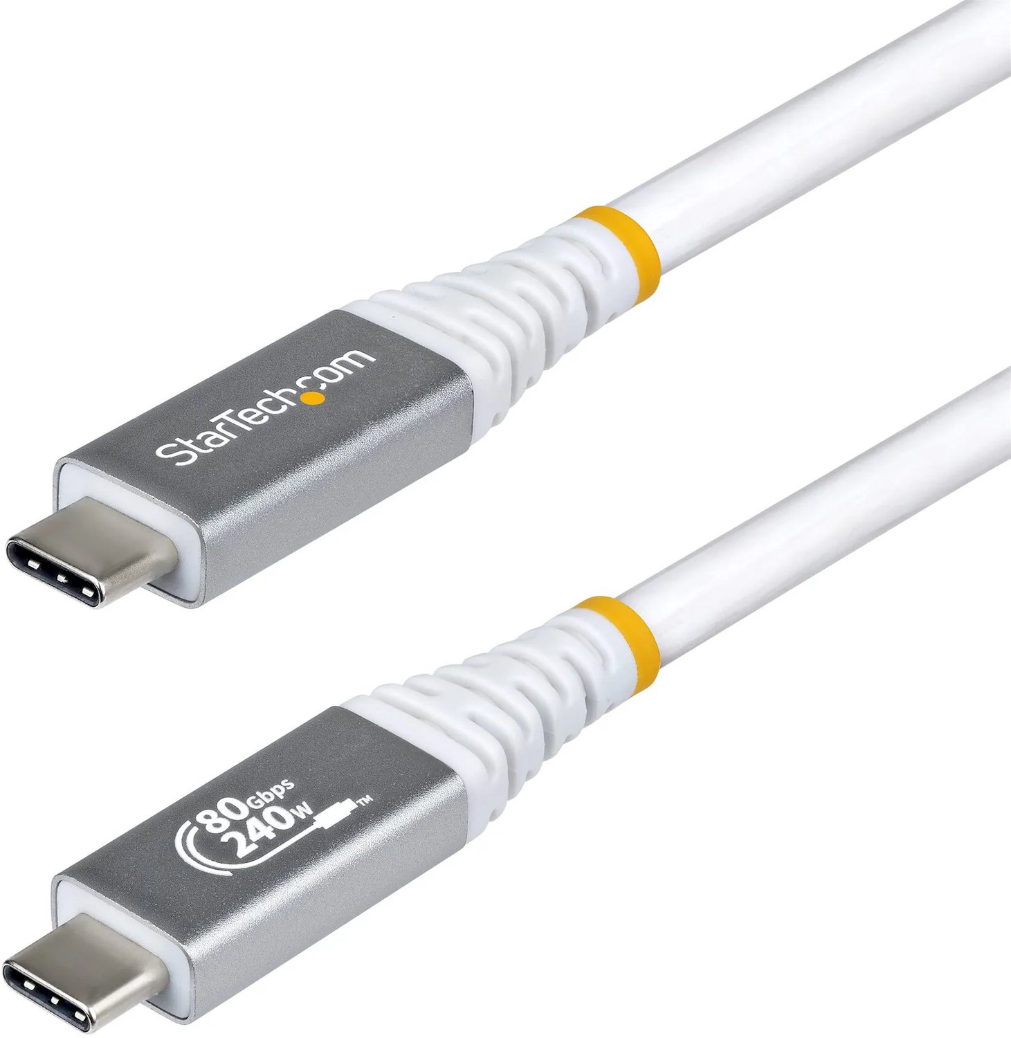 StarTech.com 1,5m USB4 Kabel 80Gbps USB-C Kabel 240W Wit