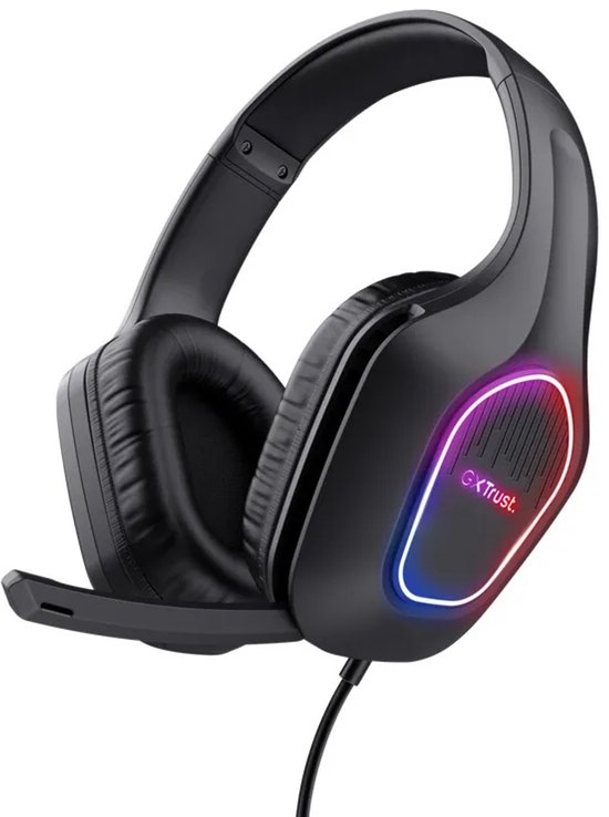 Trust GXT 416 Zirox - Gaming Headset - RGB Verlichting - Bedraad - 50mm Drivers - Over-ear - Zwart