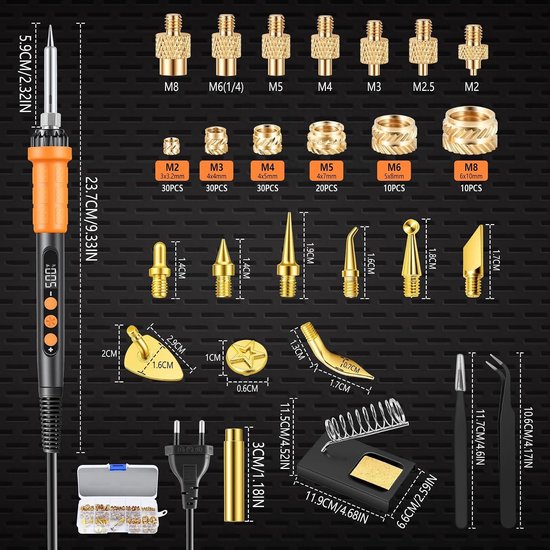 Complete Set van 151 Soldering Tips en 90W Loodvrije Loodjes voor Precisiewerk en Hobbyprojecten — afbeelding 5