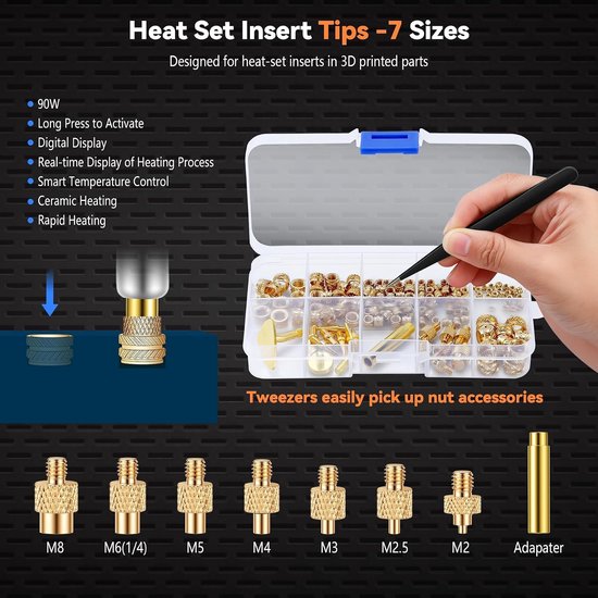 Complete Set van 151 Soldering Tips en 90W Loodvrije Loodjes voor Precisiewerk en Hobbyprojecten — afbeelding 4