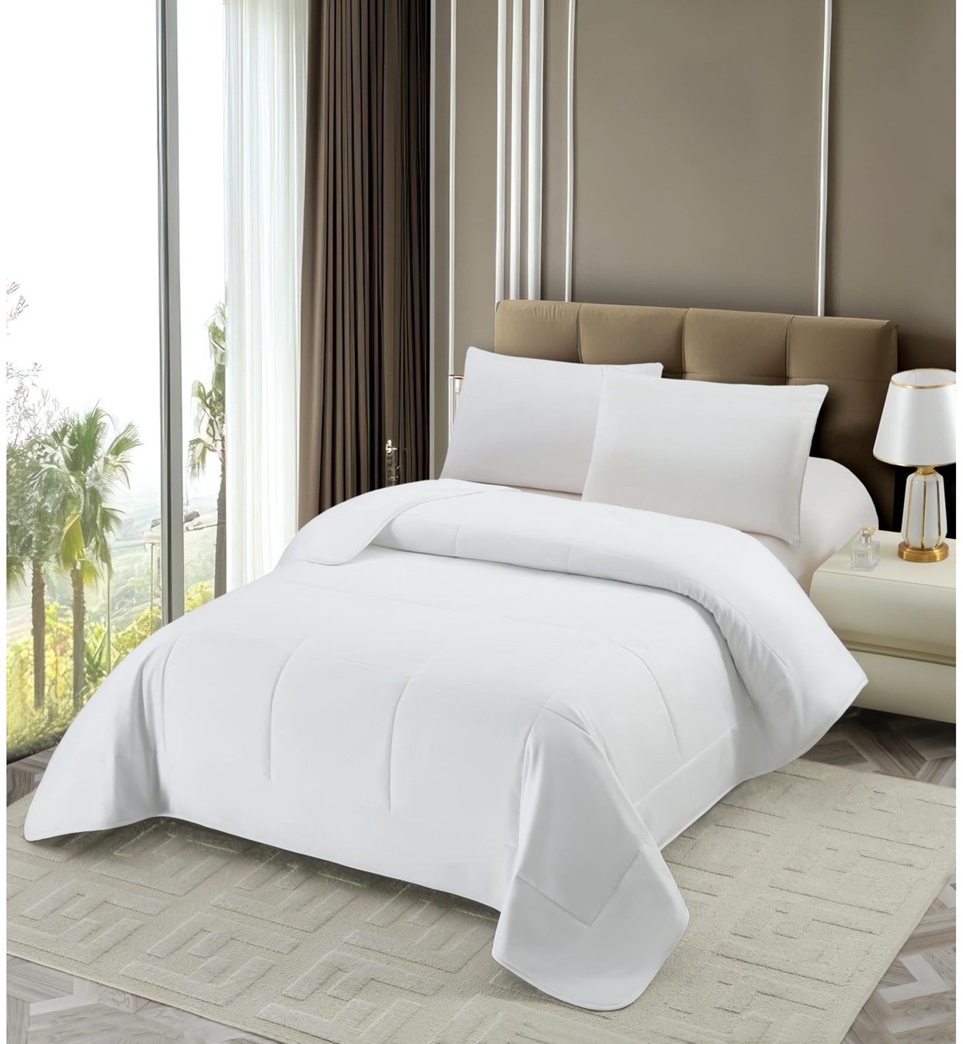 Duraxl Dekbed - Gesiliconiseerde holle vezel - 240 x 220 cm - Wit