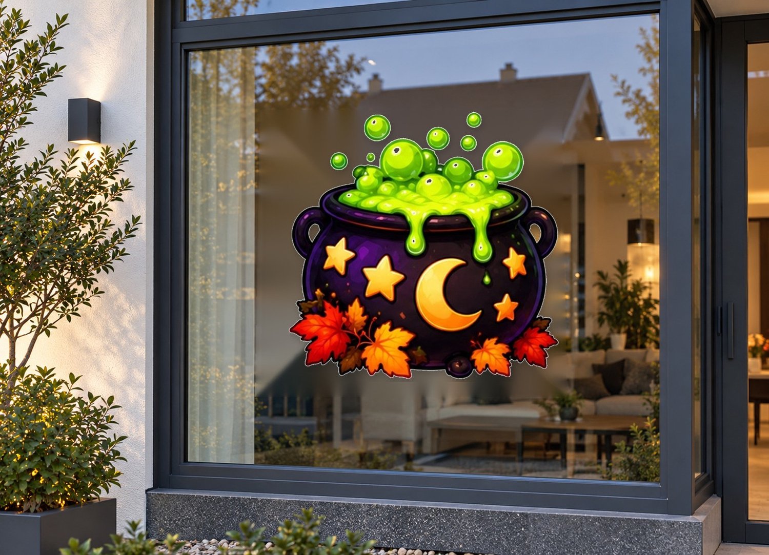 De Stickerman Halloween Raamsticker 30cm Breed Herbruikbaar Weerbestendig (CV2) Multi