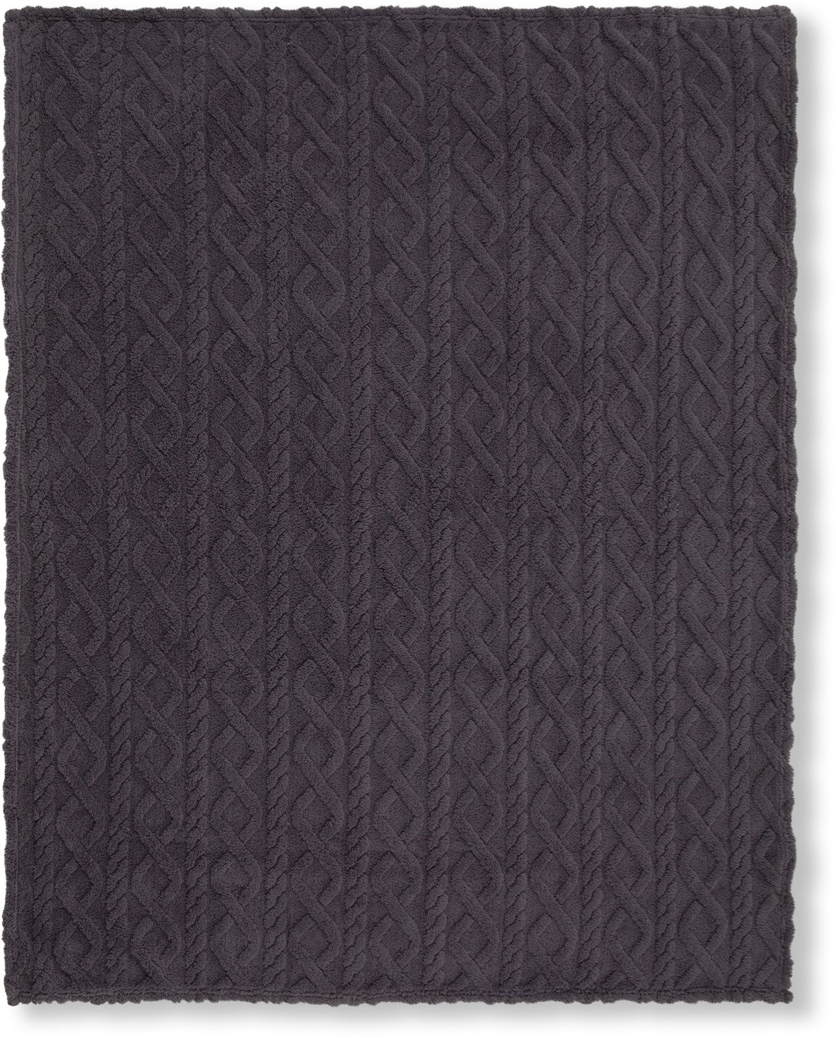 Descanso plaid jacquard teddy - 130x160 cm - Antraciet - Teddy Anthracite
