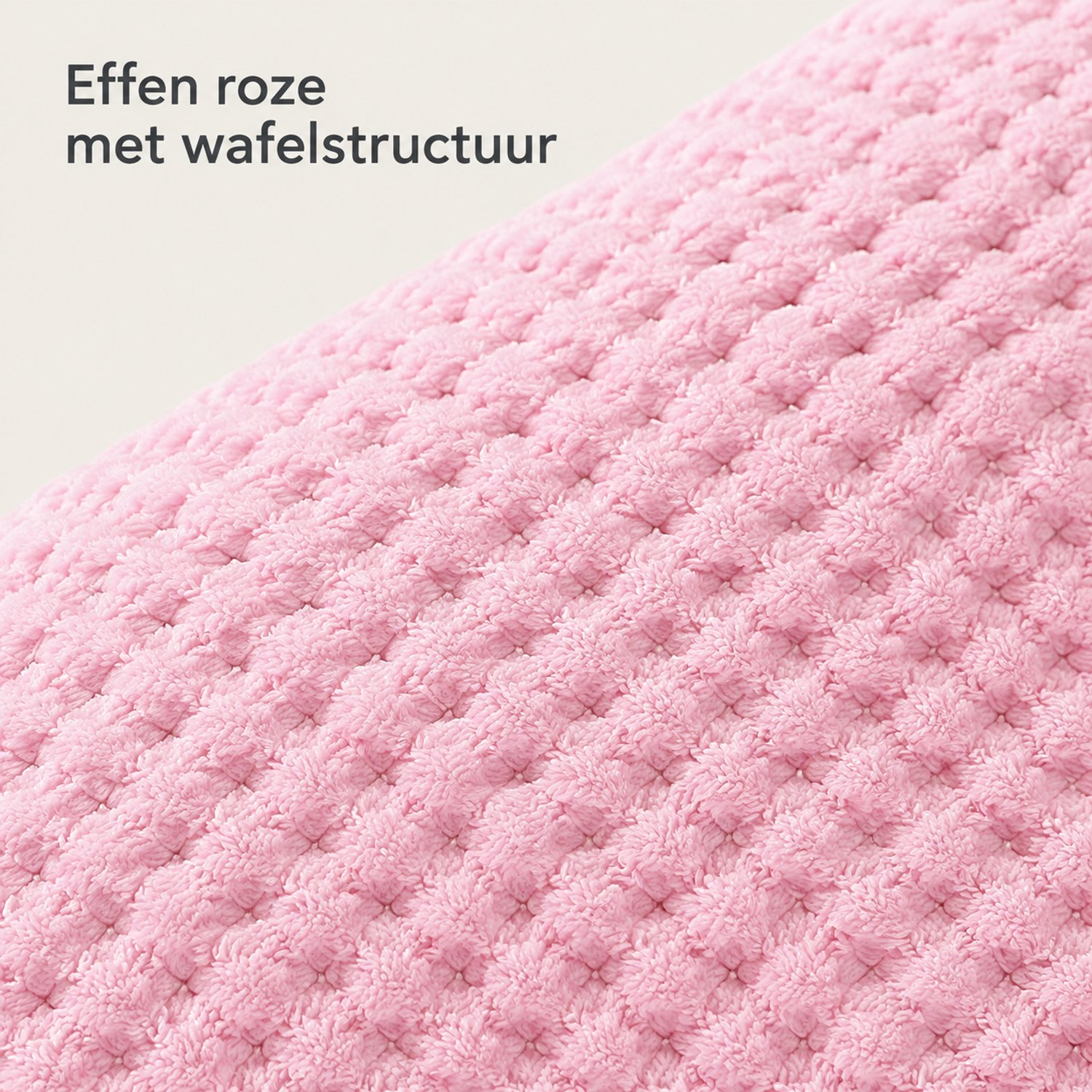 SWGOTA Roze flanellen deken 150 x 200 cm met wafelstructuur in lint- en kaartverpakking