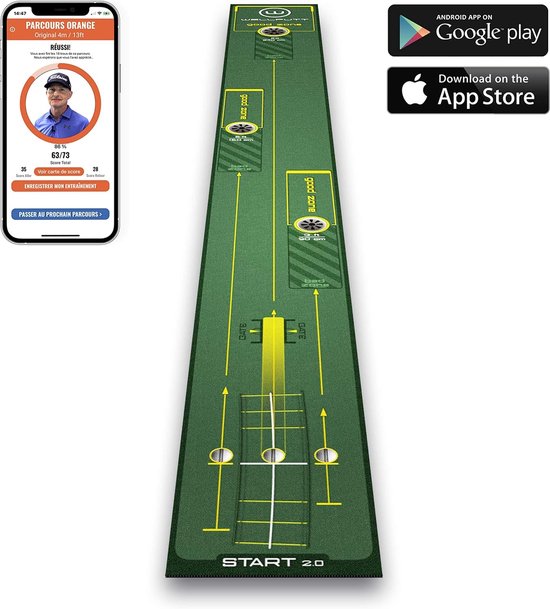 Golf Puttingmat – 3 Meter – Indoor Golftrainingsmat – Voor Oefenen van Putten van GOLF — afbeelding 3