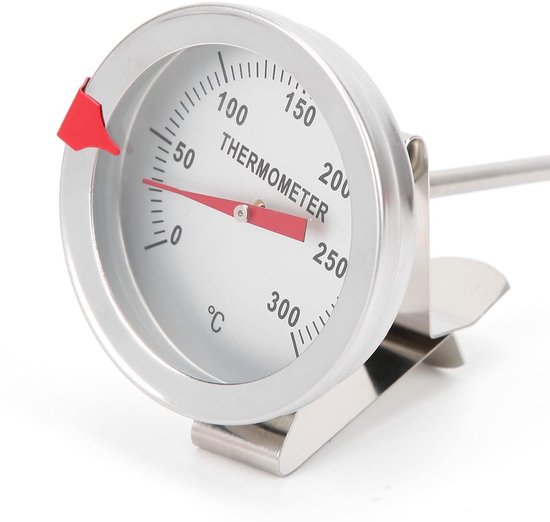 Roestvrijstalen frituurthermometer met 5 cm 50℃ tot 300℃ meetklok Oliepan Temperatuurmeetinstrumenten voor Fring Beef Lamsvlees Koken (15cm) — afbeelding 2