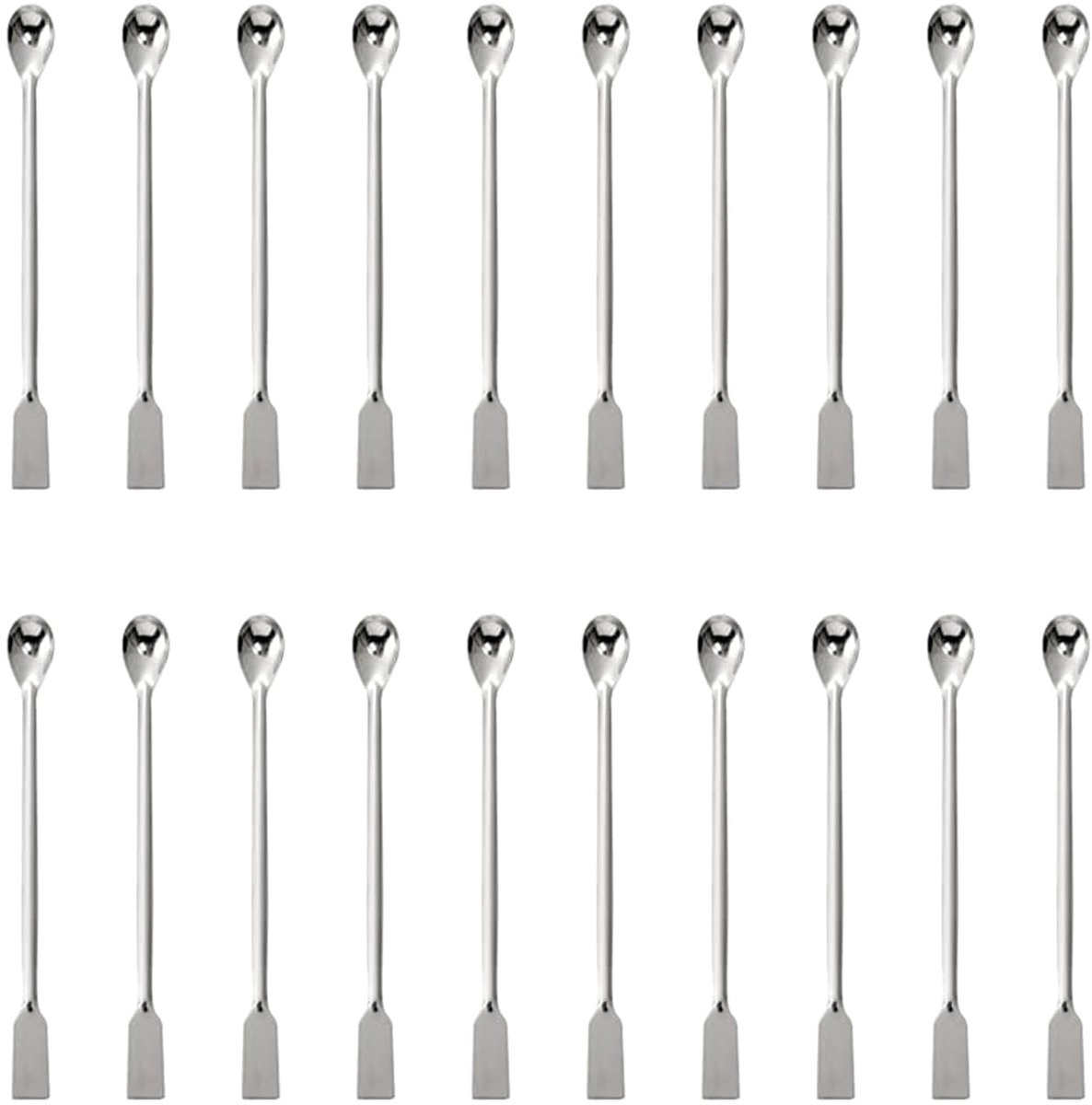 Dubbele Ended Micro Lab Spatel Sampler, Vierkant & Platte Lepel Einde, 5.9 "Lab Spatel voor Laboratoria, Klinieken, Apotheken, Persoonlijke DIY Cosmetica
