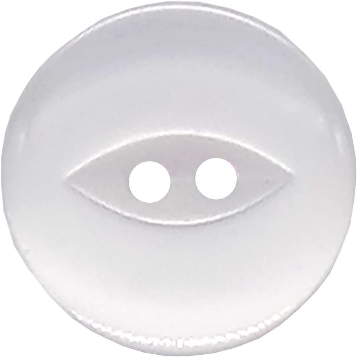 Bead Shop Set van 20 ronde visoogknoppen, babyknoppen, naaien, breien en knutselen - wit, 11 mm/18 linnen