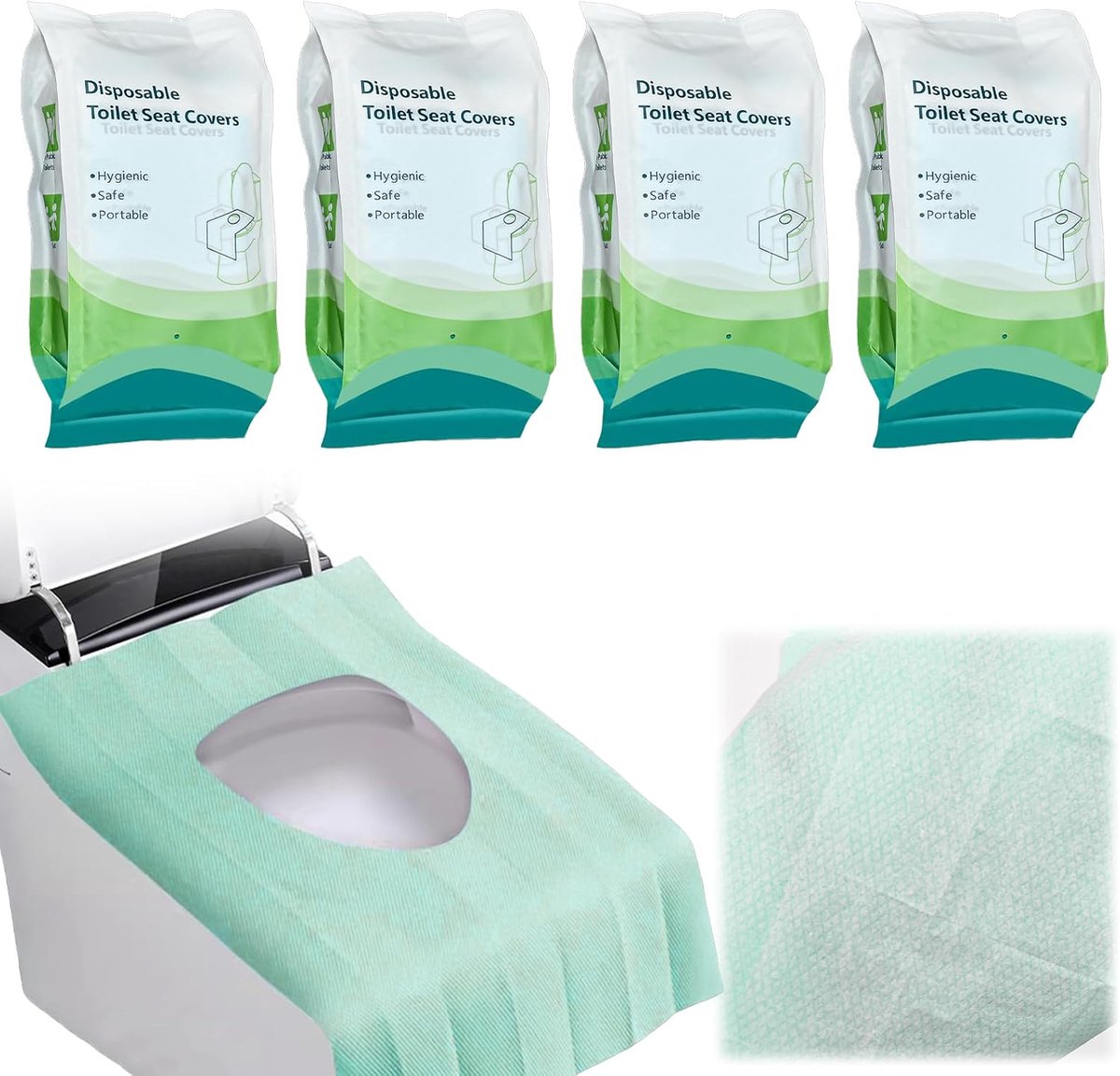 40 stuks toilethoezen, wegwerp toiletbril, stoelhoes, reizen, toiletbril voor kinderen, onderweg, toiletbrilhoezen, wegwerp, papieren stoelen, papieren zitting, afwasbare stoelhoes voor reizen