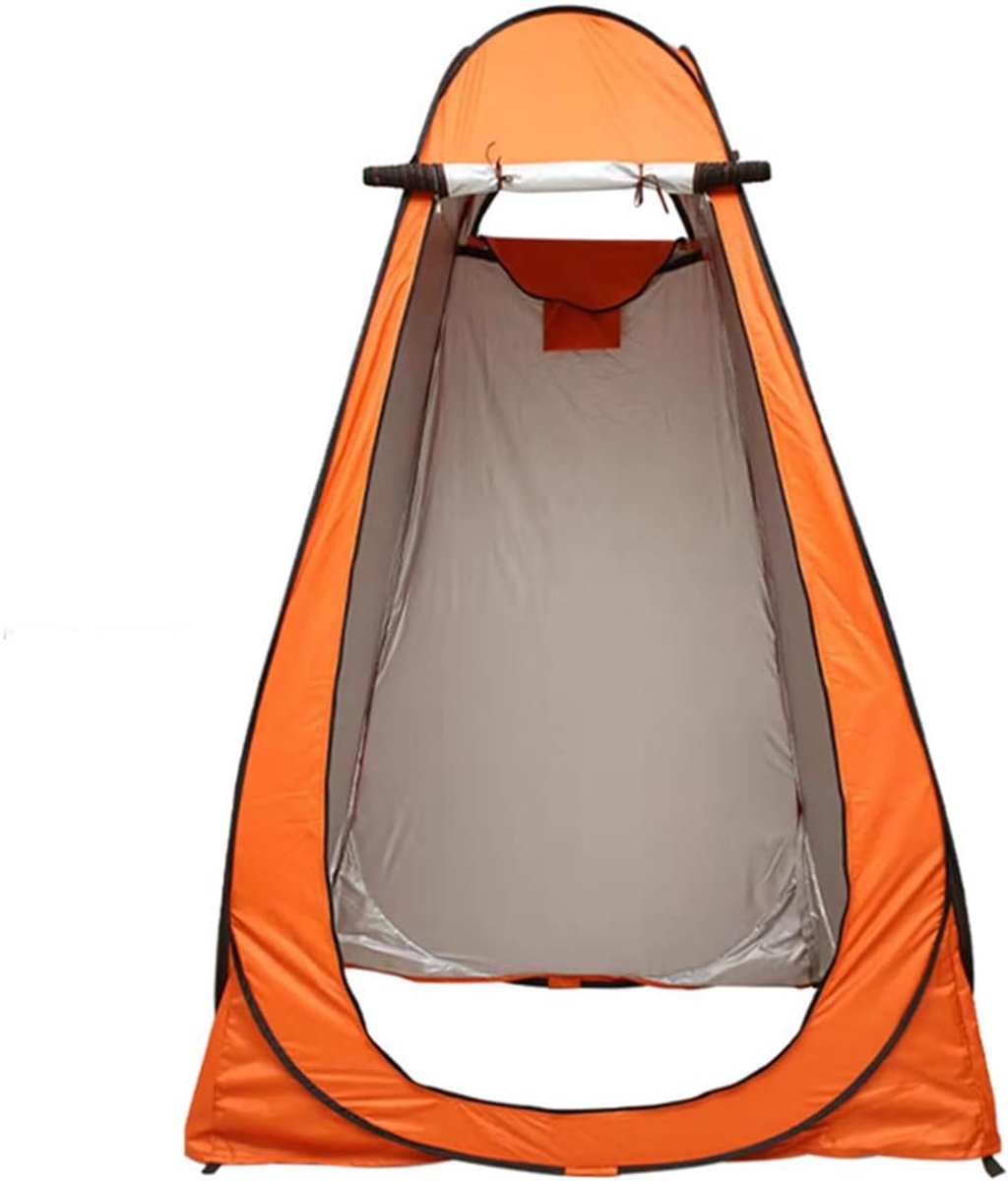Toilettent, draagbaar, veranderende dressing, privacytent voor buiten, kamperen, vissen, doucheruimte, zonoverkapping (oranje kleur)