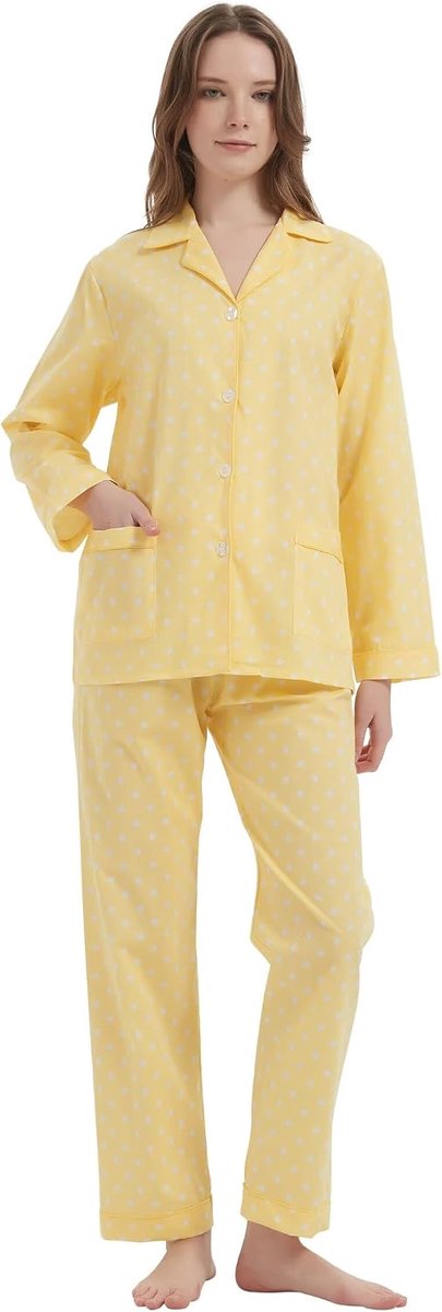 Katoenen flanellen pyjama voor vrouwen 100% katoen flanel pyjama set zachte PJS gezellige dames loungewear
