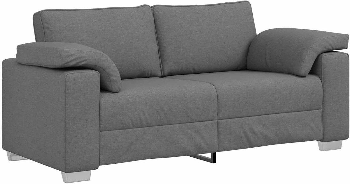 Bank donkergrijs 180 x 80 x 82 cm met brede armleuningen en ademend design - moderne zitgelegenheid voor de woonkamer
