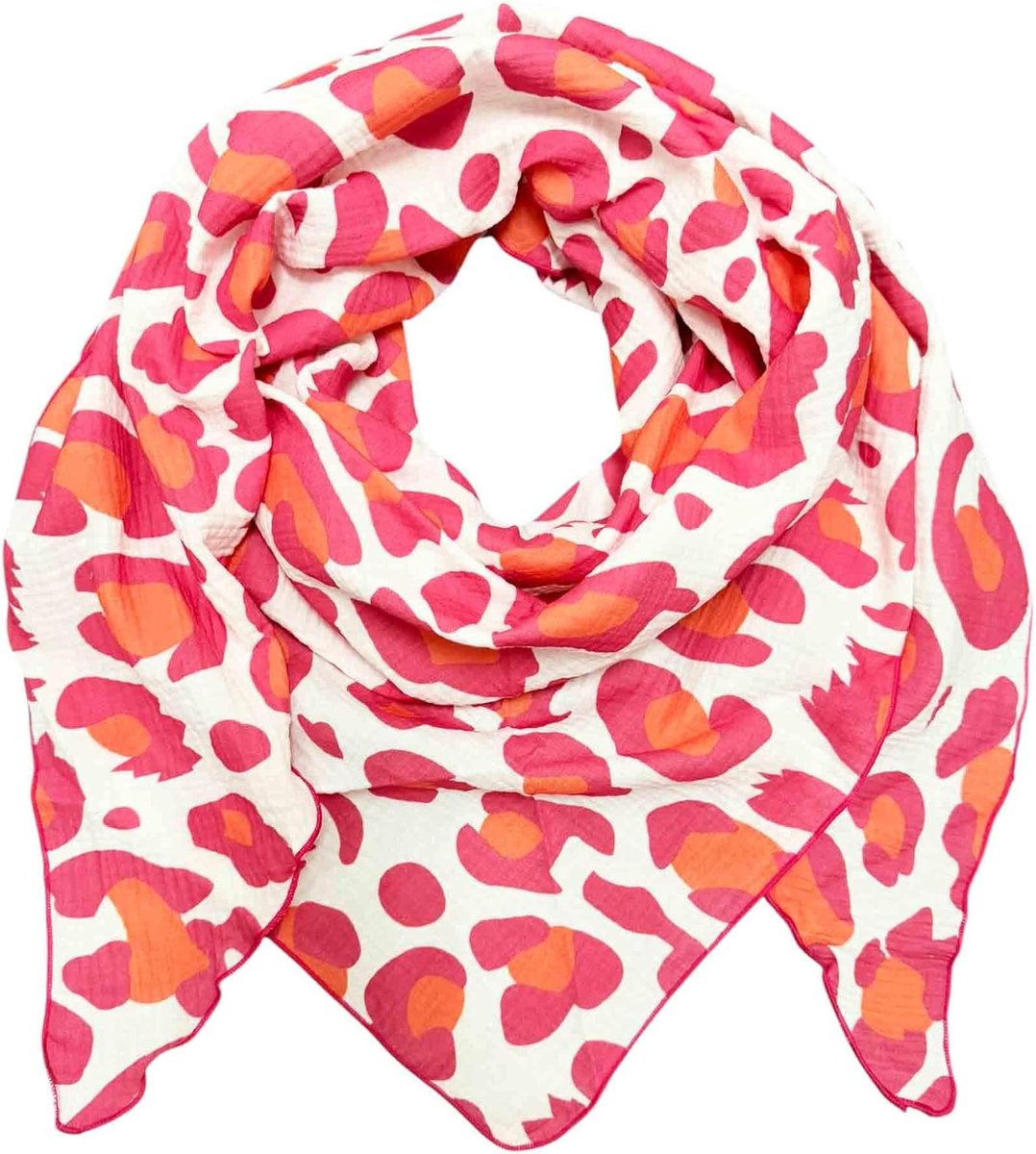 Driehoek gebreide sjaal lente sjaal 100% katoen luipaard Made in Italy Fashion doek driehoekige sjaal stola herfst lente doek Leo