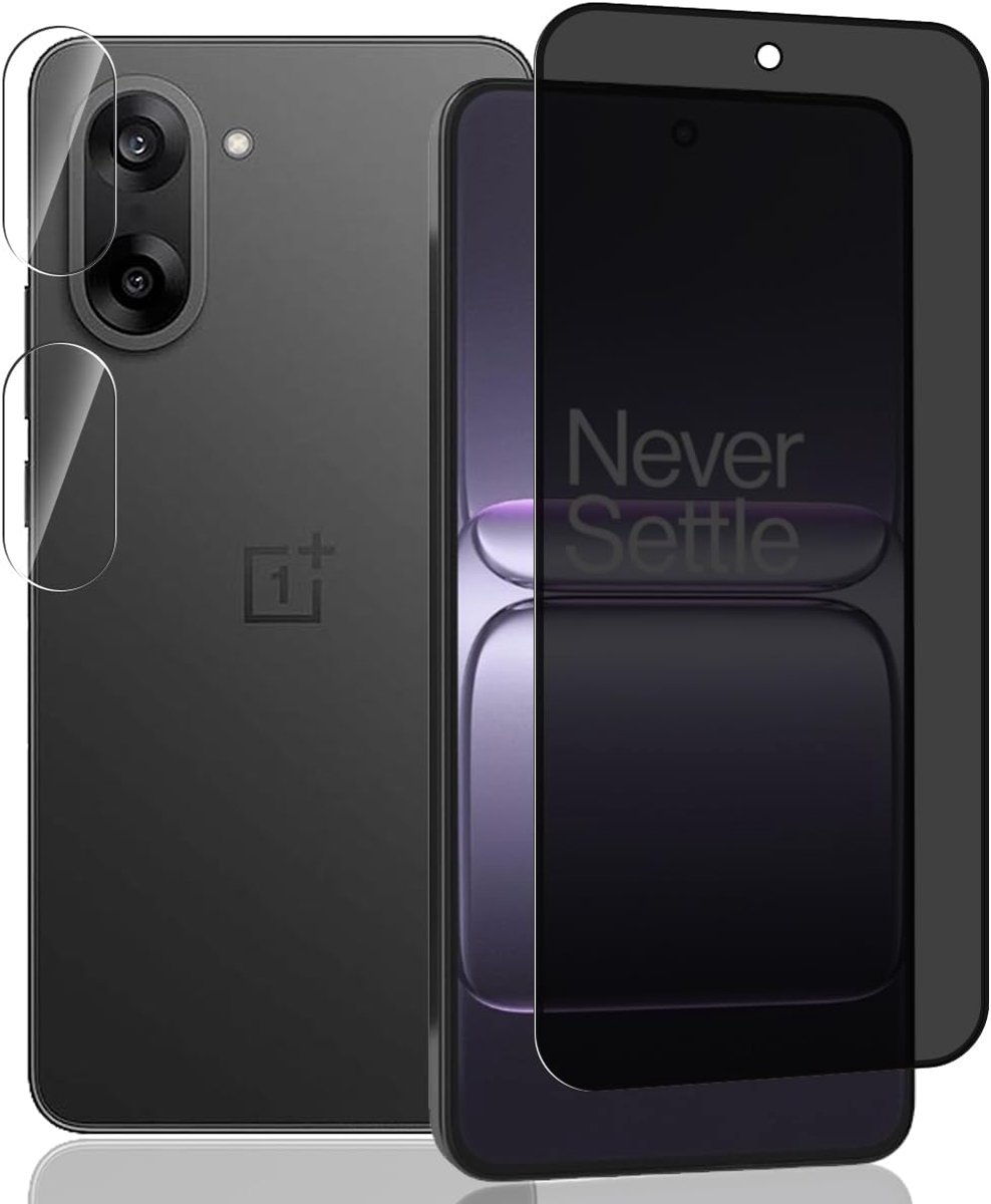 Screenprotector voor OnePlus Nord CE 5 5G, pantserglas, 1 stuks, 9H hardheid, anti-spy veiligheidsglas, camerabescherming, pantserbescherming, privacy, pantserfolie voor OnePlus Nord CE 5 5G