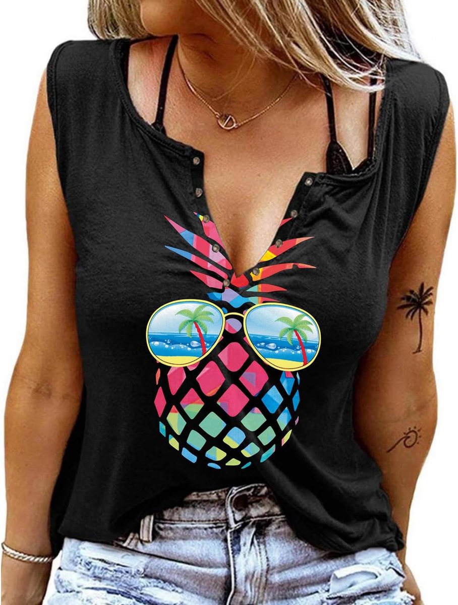 Tank Tops voor Dames 2025 Leuke Zomer Mouwloos Grafische Tops T Shirts Basic Dames Vest Camisole