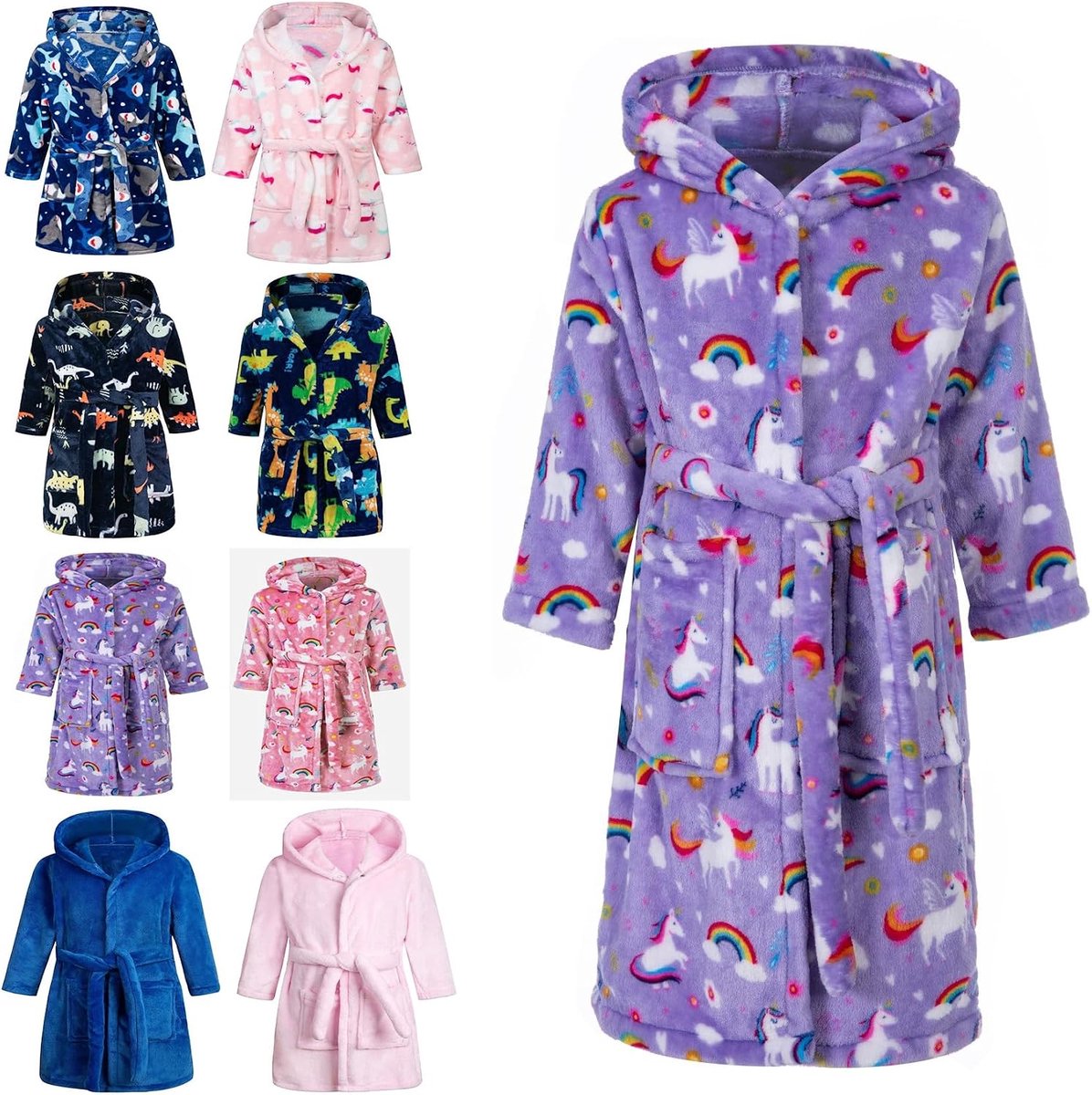 Zachte badjas en ochtendjassen voor meisjes voor kinderen jongens pyjama's geschenken badjas meisjes kind capuchon badjas 2-9 jaar