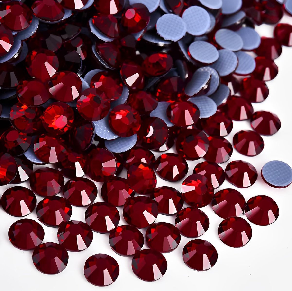 2880st Hotfix Kristal Flatback Strass Steentjes Glas Diamanten Edelstenen voor Handwerk Kunstambachten Decoraties Kleding Schoenen 4,8mm SS20 Donker Siam