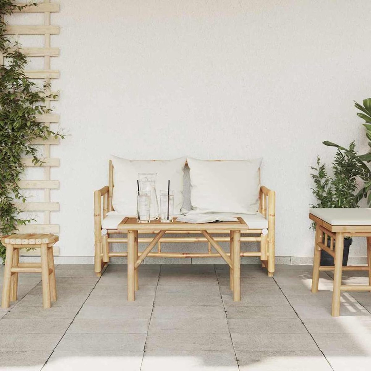 bruin bamboe 70x40x36 cm - moderne koffietafel voor woonkamer, gezellige avonden en decoratie - duurzaam, stabiel, minimalistisch design