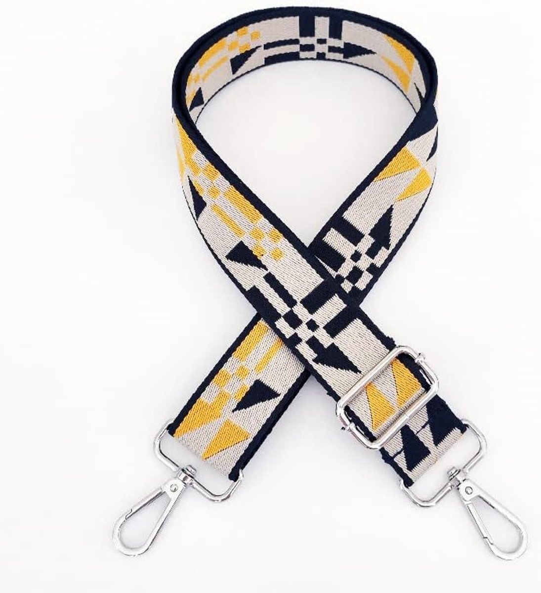 Schouderriem voor tassen, 80-130 cm, met karabijnhaak, meerkleurig, kleurrijk, verstelbare schouderriem voor schoudertas, doe-het-zelf accessoires voor tas, handtassen, tasriem,