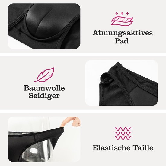 Crossdresser Slipje Katoen Sexy Gaff Tucking Ondergoed Transgender Slips Sissy Lingerie (zwart, XXL), zwart, XXL — afbeelding 4