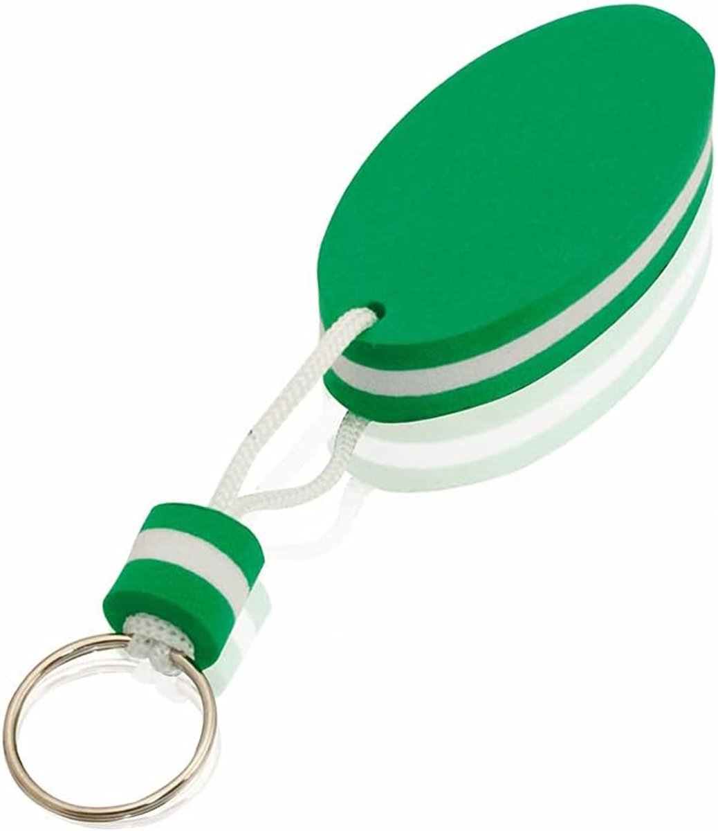 Sleutelhanger van EVA-schuim en roestvrijstalen ring in grappig tweekleurig design in verschillende kleuren.