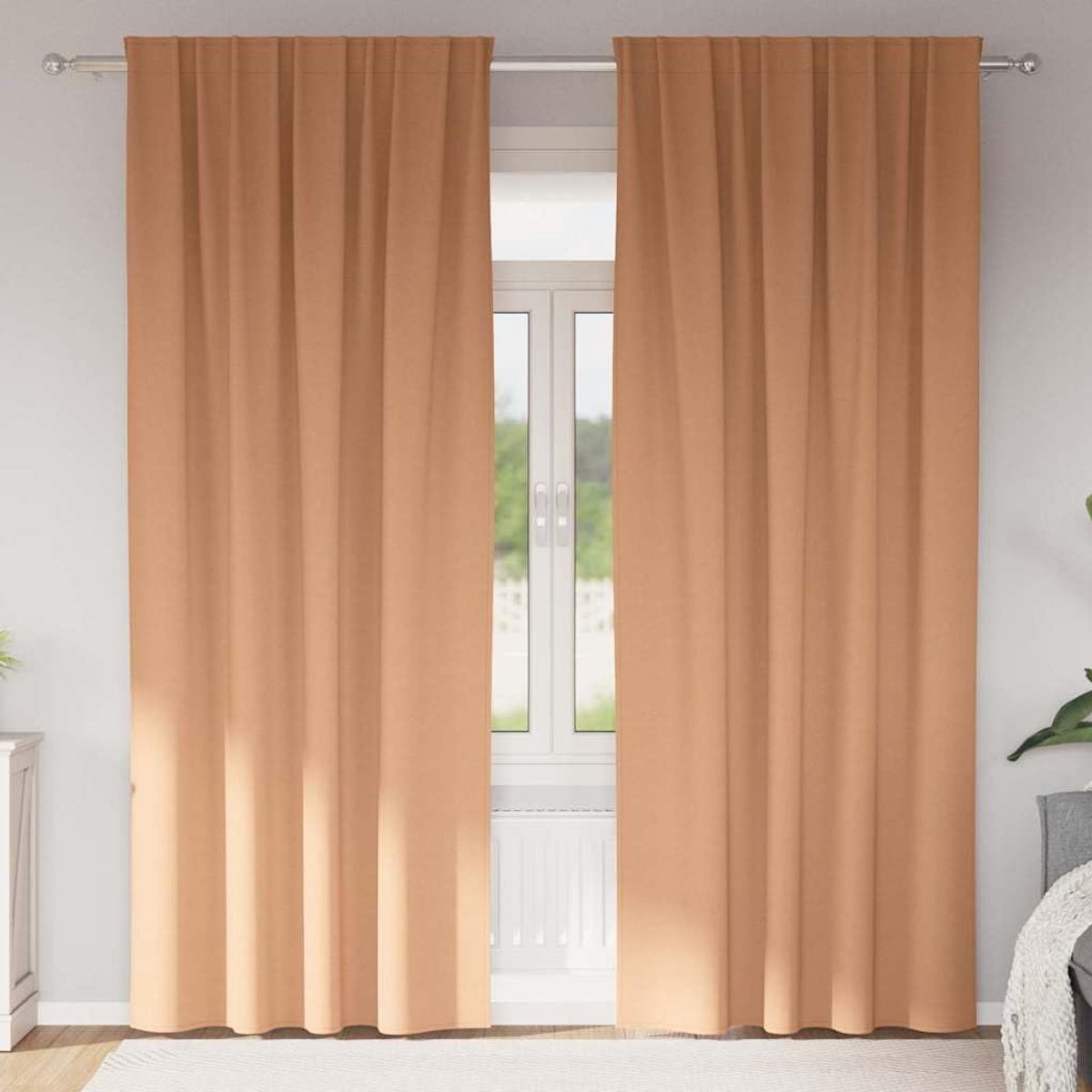 Set van 2 ringen 260x140 cm lichtbruin